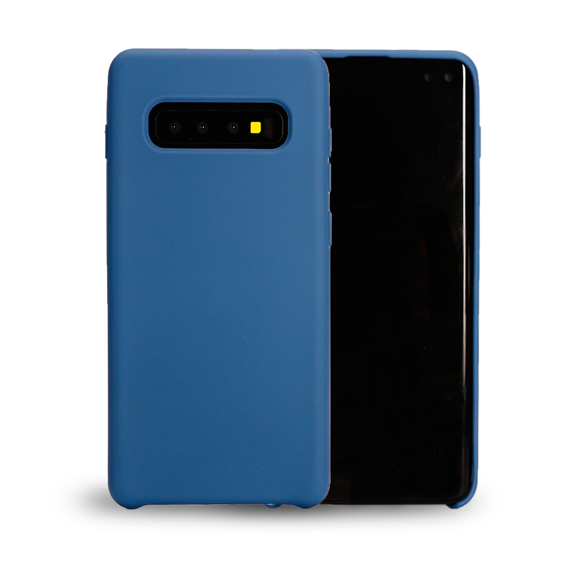 Galaxy S10+ (Plus) Slim Silicone Hard Case (Navy Blue)